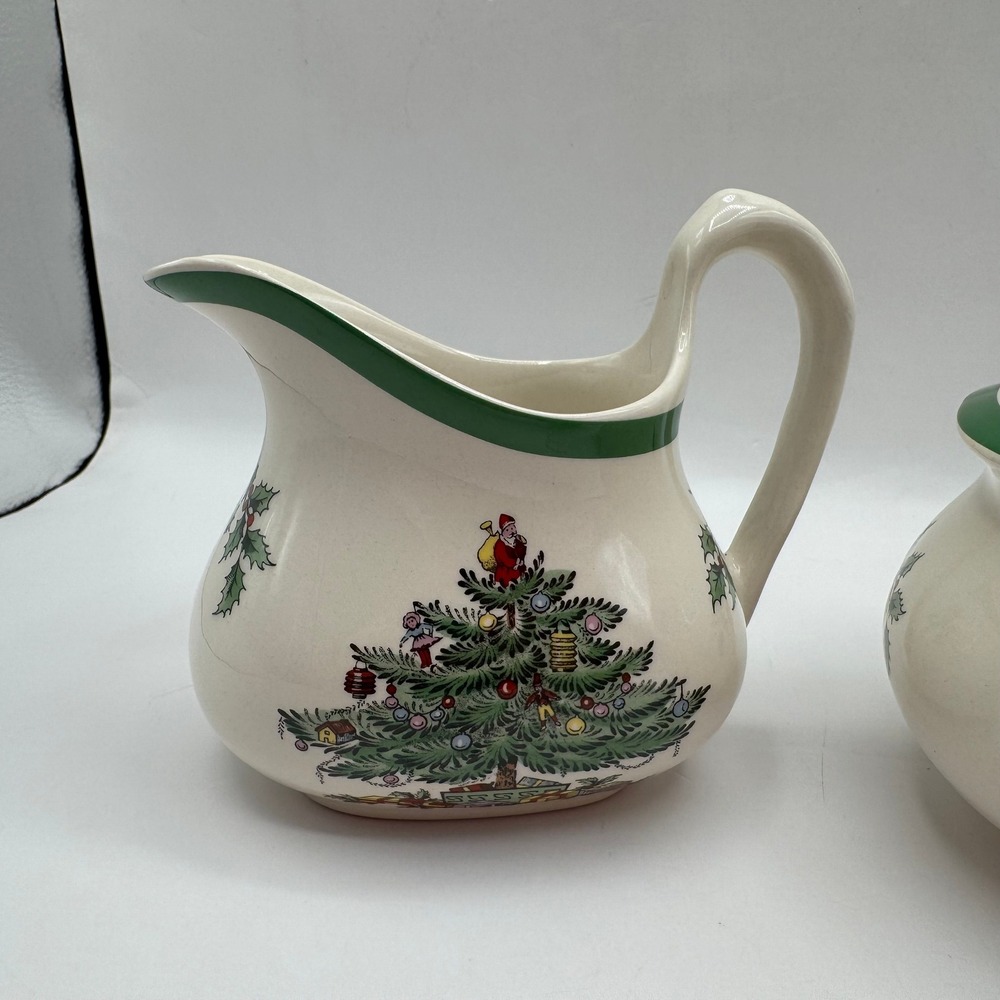 Spode Creamer and Sugar Bowl Set Unisex OS Cream Christmas Tree S3324-A6 - Picture 2 of 15